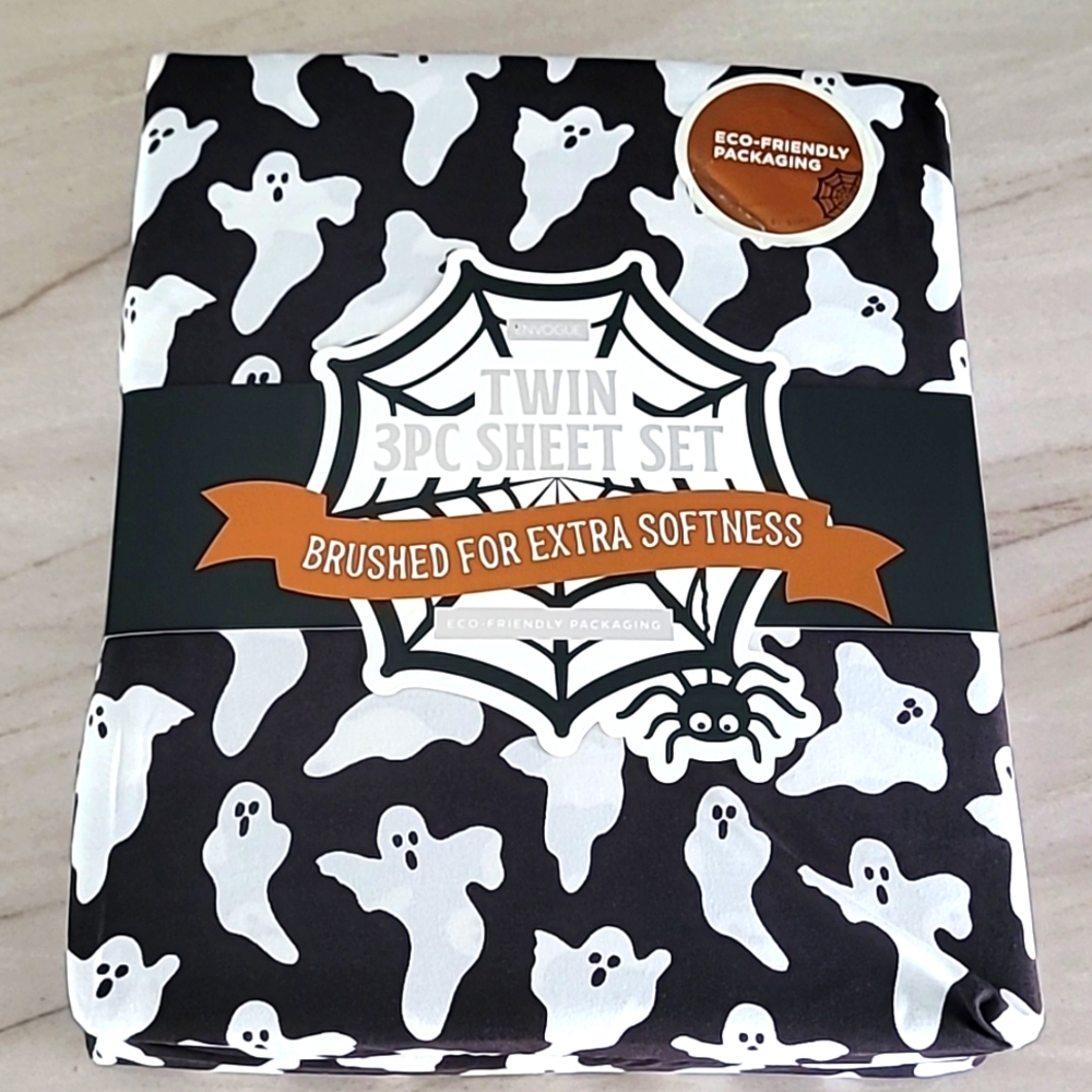 Envogue Black Ghost Twin Sheet Set